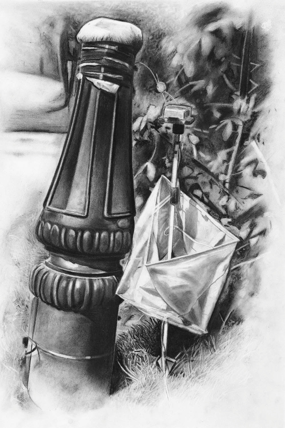 ©Lyle Perkins, 2024 - "Odd Couple Study" Charcoal on Paper